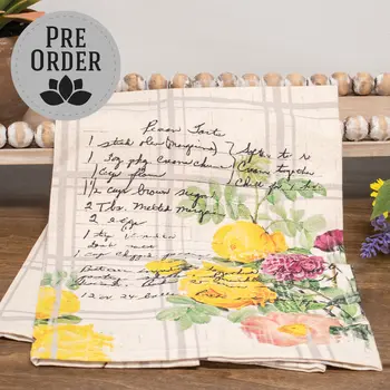 Pecan Tarts Recipe Tea Towel - 18" x 28", 19901
