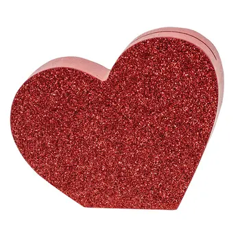 Chunky Glittered Heart Name Card Holders, 3/Set, 38960