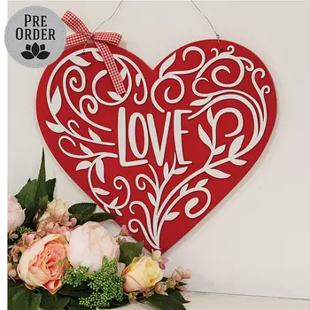Vined Love Hanging Heart Sign, 38961