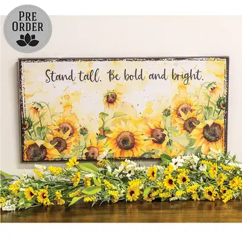 Stand Tall Watercolor Sunflower Sign, 39039