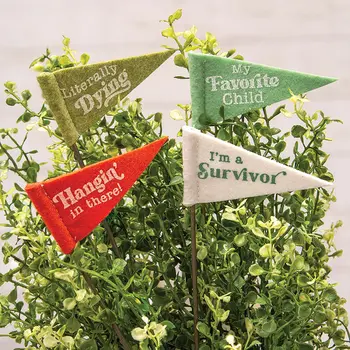 Felt Flag Plant Poke - 4 Asstd., 39044
