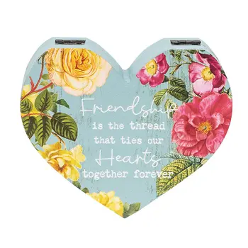 Friendship is the Thread Vintage Rose Heart Trinket Box, 39048v