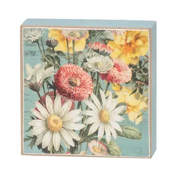 Forever Friends Vintage Floral 2" Square Block - 4 Asstd., 39049
