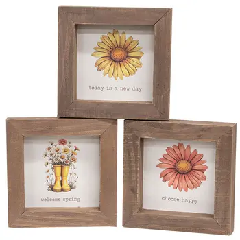 Daisy Framed Sign - 3 Asstd. , 39051