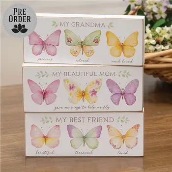 Grandma, Mom, Friend Butterfly Block - 3 Asstd., 39058