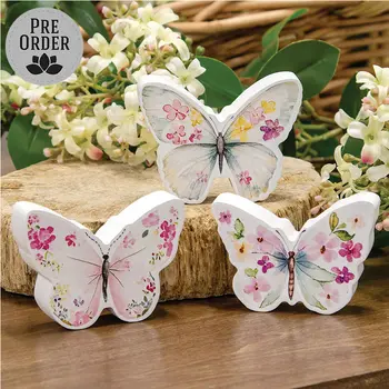 Floral Butterfly Sitter - 3 Asstd., 39061