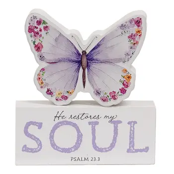 2/Set - Bible Verse Butterfly & Block Sitters - 3 Asstd., 39062