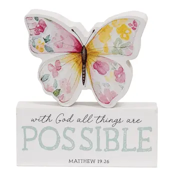 2/Set - Bible Verse Butterfly & Block Sitters - 3 Asstd., 39062