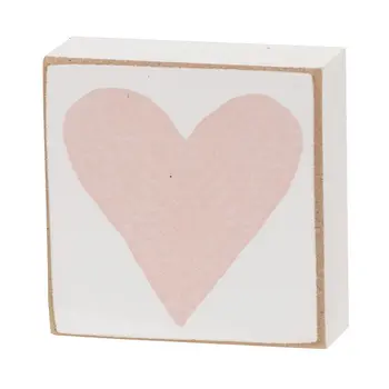 Watercolor Heart 2" Square Block - 4 Asstd., 39065