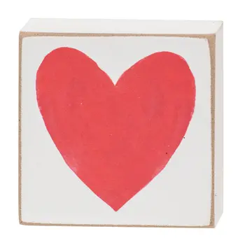 Watercolor Heart 2" Square Block - 4 Asstd., 39065