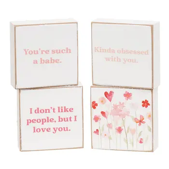 Kinda Obsessed 2" Square Block - 4 Asstd., 39067