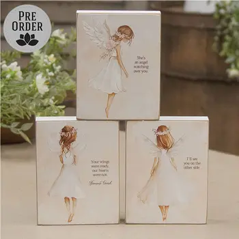 Angel Watching Block - 3" x 4" - 3 Asstd., 39087