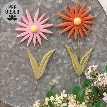 Distressed Wood Flower Magnets - 2 Asstd., 39116