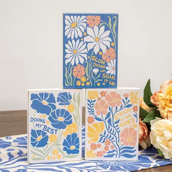 Blue Floral 4.5in x 6in. Blocks 3 Asstd., 397174