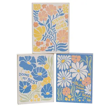 Blue Floral 4.5in x 6in. Blocks 3 Asstd., 397174