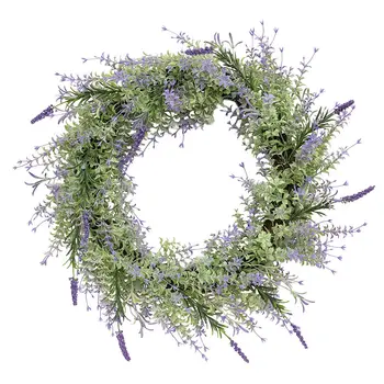 Golden Trumpet & Lavender Wreath - 20 In, CB042645