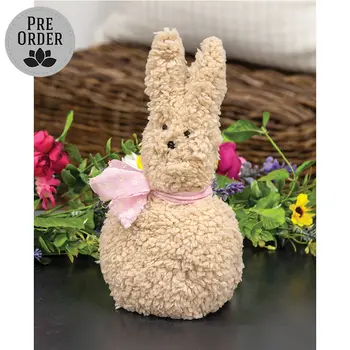Stuffed Sherpa Bunny Sitter - 9.5"H, CW5006
