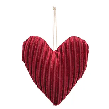 Stuffed Chenille Valentine Heart Ornament - 3 Asstd., CW5068