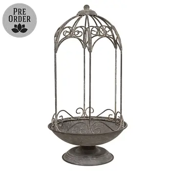 Metal Ornate Birdcage Planter, 70232