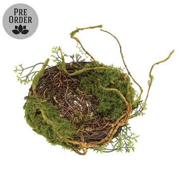 Mossy Twig Bird Nest - 6 In, QE152651