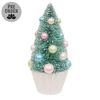 Teal Bottle Brush Tree - 9"H, RJA6018