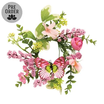 Blushing Butterfly Garden Candle Ring - 3", SA112641