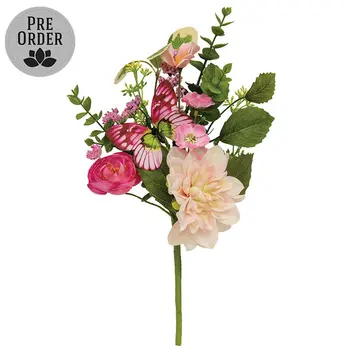 Blushing Butterfly Garden Pick - 15.5"H, SA112642