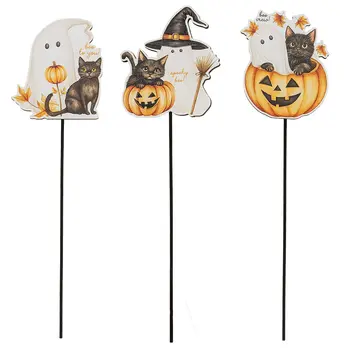 Spooky Boo Wooden Plant Poke - 3 Asstd., 39228