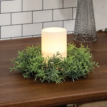 Dusty Rosemary Candle Ring - 4 In