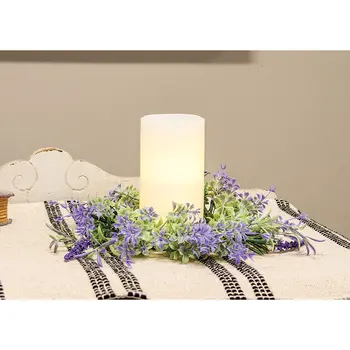 Golden Trumpet & Lavender Candle Ring - 3-1/4 In