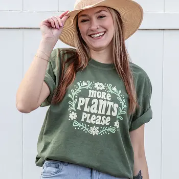 Comfort Colors® More Plants Please T-Shirt, Hemp, XXL, L213XXL