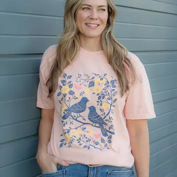 Comfort Colors® Birds & Blossoms T-Shirt, Peachy, XXL, L216XXL