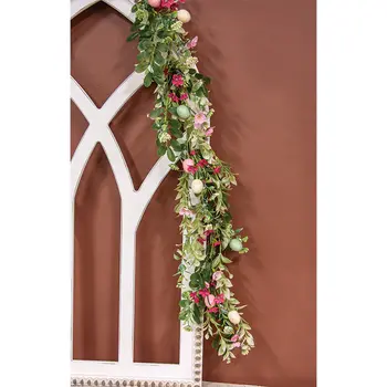 New Growth Blooms & Eggs Garland - 4 Ft