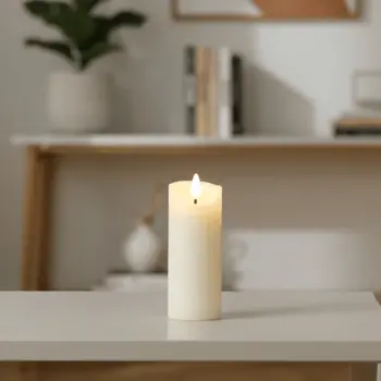 Ivory Blow Out Timer Pillar - 2.25" x 6", BR26004