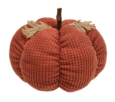 Burnt Orange Waffle Weave Pumpkin, Large