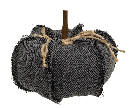 Dark Gray Chevron Pumpkin, Medium