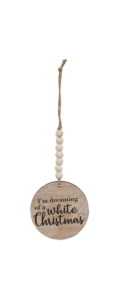 Beaded Snowflake Sayings Ornament, 3 Asstd.