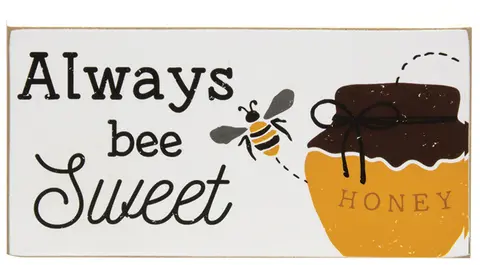 Bee-utiful Wooden Block, 3 Asstd.