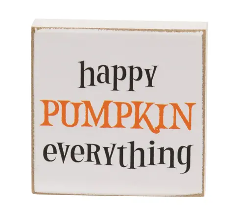 Pumpkin Everything 2" Square Block, 4 Asstd.