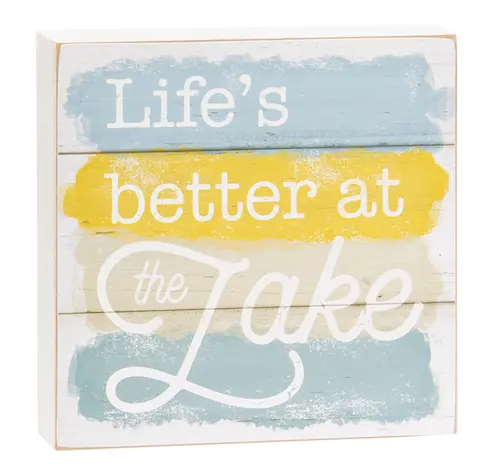 Lake Box Sign, 3 Asstd.