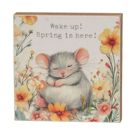 Sleeping Mouse Floral Block - 3 Asstd., 38977