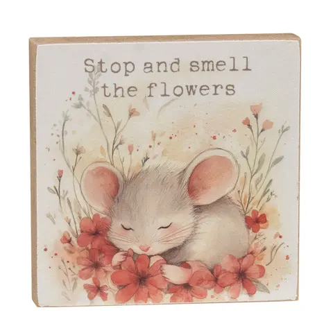 Sleeping Mouse Floral Block - 3 Asstd., 38977