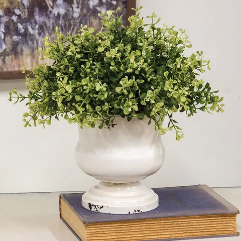 Distressed White Urn, 70228