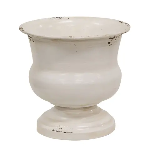 Distressed White Urn, 70228