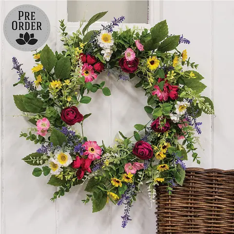 Breezy Summer Blooms Wreath - 24", SA112613