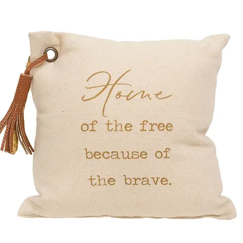 Home of the Free mini sentiment pillow - 8in x 8in, 19942