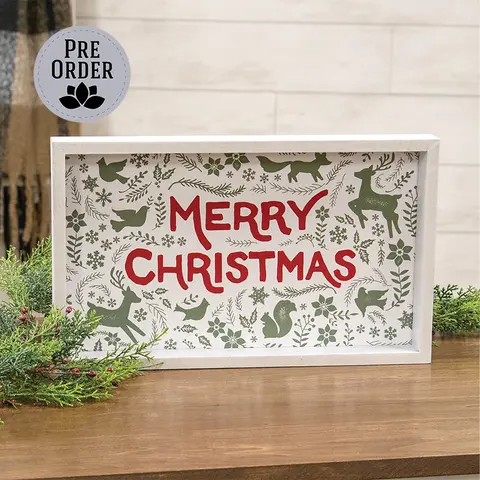 Merry Christmas Yuletide Folklore Friends Box Sign 38670