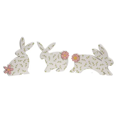 Wooden Bunny Bloom Sitter - 3 Asstd.