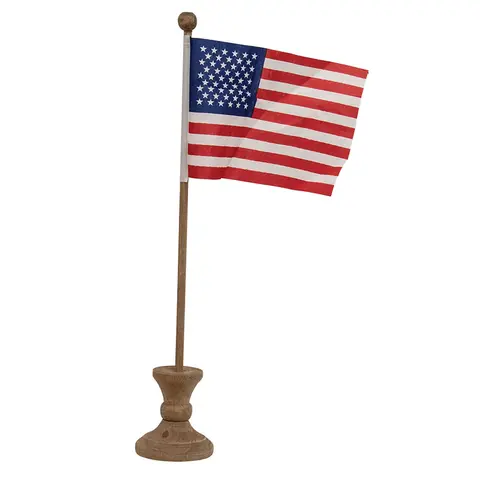 Pedestal with Flags, 3/Set, 39052