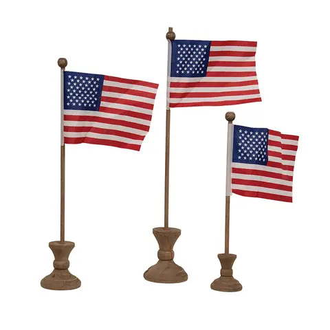 Pedestal with Flags, 3/Set, 39052